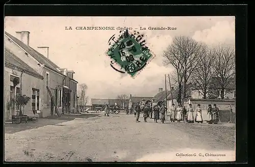 AK Champenoise, La Grande Rue
