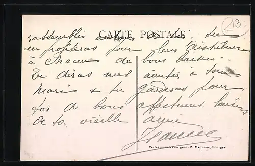 AK Vendoeuvres, Route de la Barre