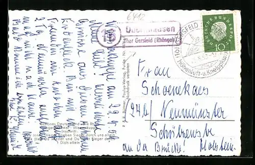 AK Landpoststempel Obernhausen über Gersfeld /Rhöngeb.