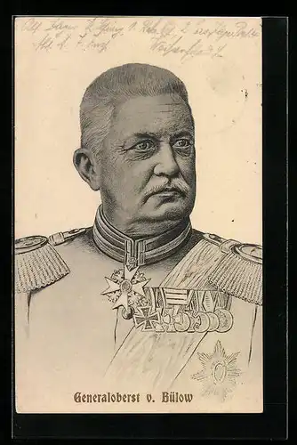 Künstler-AK Heerführer Generaloberst v. Bülow