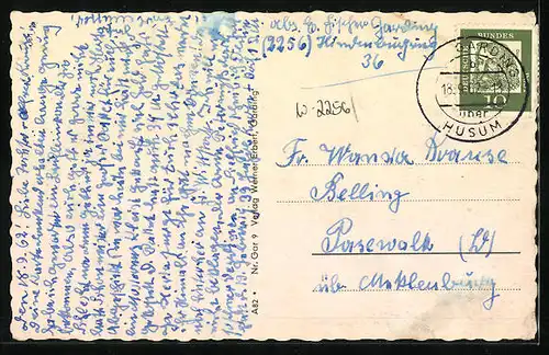 AK Garding, Kirche, Volksschule, Osterstrasse