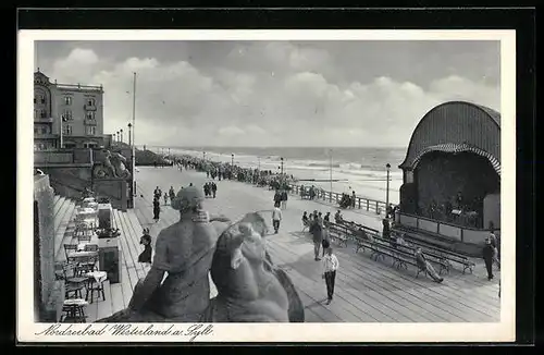 AK Westerland / Sylt, Strandpromenade