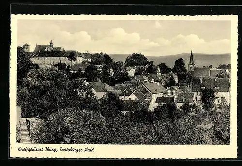 AK Iburg / Teutoburger Wald, Teilansicht aus der Vogelschau