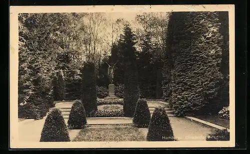 AK Hamburg, Ohlsdorfer Friedhof, Statue