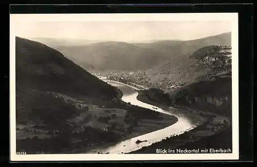 AK Eberbach /Neckar, Blick ins Neckartal mit Eberbach