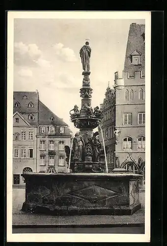 AK Trier, Marktbrunnen auf dem Hauptmarkt