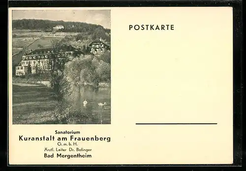 AK Bad Mergentheim, Sanatorium Kuranstalt am Frauenberg