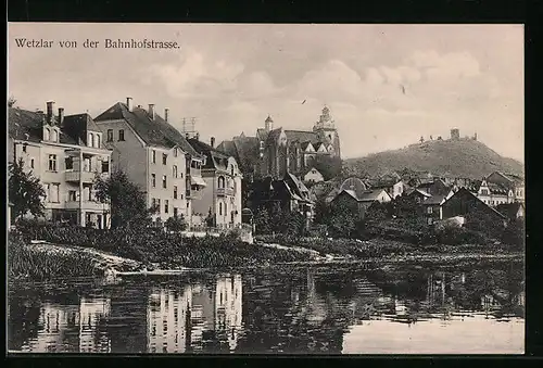 AK Wetzlar, Blick von der Bahnhofstrasse über das Wasser