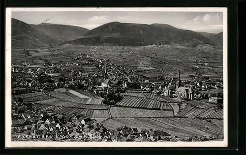 AK Edenkoben /Pfalz, Ort vom Flugzeug aus