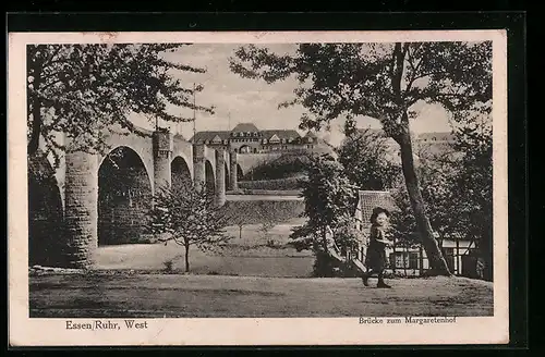 AK Essen /Ruhr, Brücke zum Margaretenhof