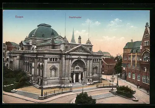 AK Essen, Blick auf das Stadttheater