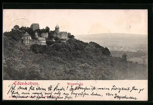 AK Edenkoben, Blick auf die Kropsburg