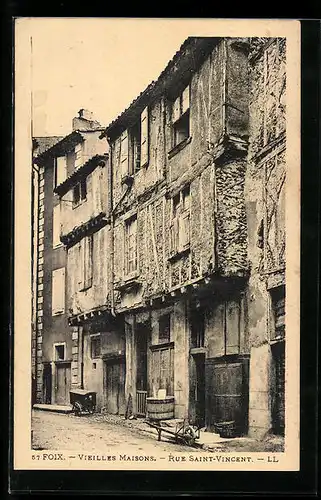 AK Foix, Vieilles Maisons, Rue Saint-Vincent