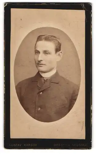 Fotografie Gustav Karsch, Dresden-Neustadt, Grosse Meissenerstr. 17, Portrait eines jungen Mannes