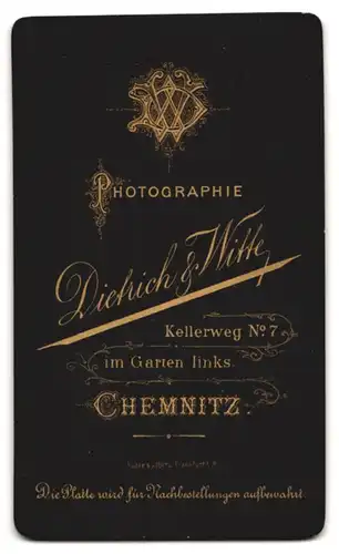 Fotografie Dietrich & Witte, Chemnitz, Kellerweg 7, junger Mann im Anzug mit Scheitel