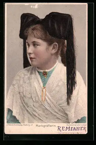 AK Markgräflerin in Tracht