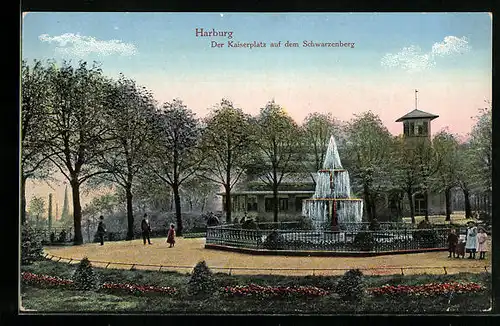 AK Harburg, Kaiserplatz auf dem Schwarzenberg