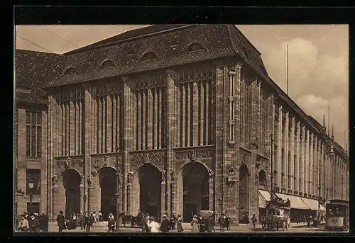 AK Berlin, Leipziger Platz, Ecke Leipzigerstrasse, Haupteingang A. Wertheim