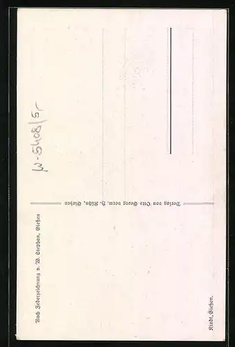 Künstler-AK Nassau, Burgruine Nassau