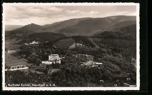 AK Neustadt a. d. H., Kurhotel Kohler aus der Vogelschau
