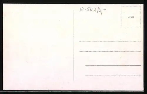 Künstler-AK St. Martin, Ortsansicht mit Kirche