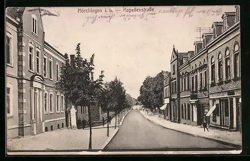 AK Mörchingen i. L., Blick in die Kapellenstrasse