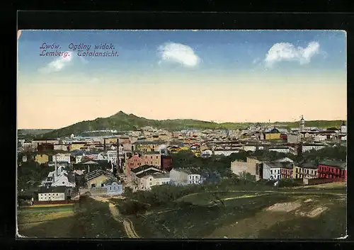 AK Lemberg, Totalansicht mit Hügelblick
