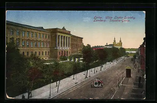 AK Lemberg, Sapieha-Gasse aus der Vogelschau