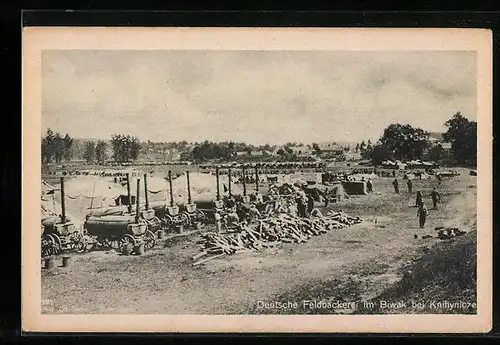 AK Knihynicze, Deutsche Feldbäckerei im Biwa