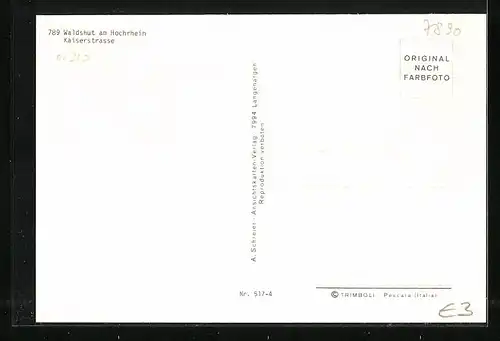 AK Waldshut am Hochrhein, Partie in der Kaiserstrasse