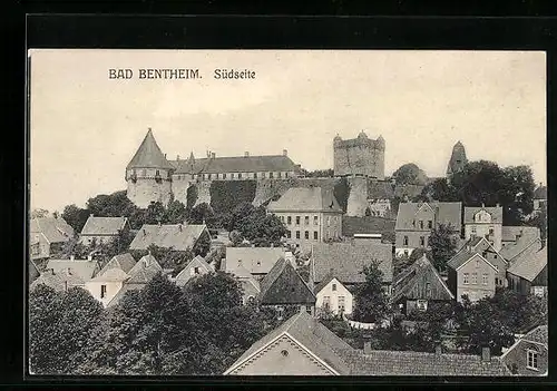 AK Bad Bentheim, Südseite vom Schloss