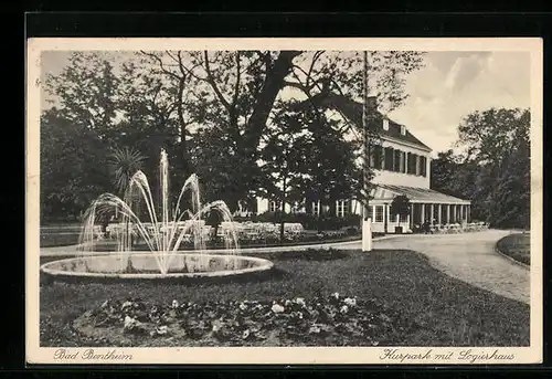 AK Bad Bentheim, Kurpark mit Logierhaus