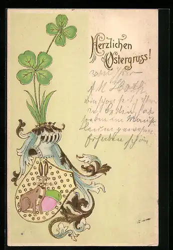 AK Osterhase und Kleeblatt, Wappen