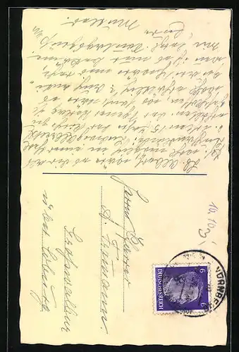 AK Portrait einer jungen weissen Katze mit wachem Blick