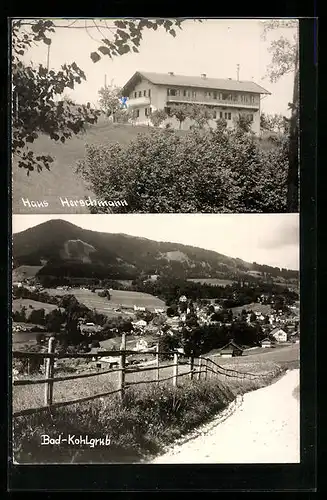 AK Bad Kohlgrub, Haus Herschmann, Wanderweg am Ortsrand