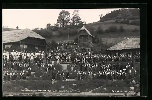 AK Lenzkirch, Freilichtspiele 1935, Allemannentreue