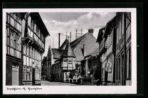 AK Northeim, Harztor-Strasse mit Geschäft