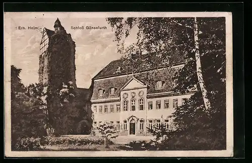 AK Hecklingen i. Anh., Erholungs-Heim Schloss Gänsefurth