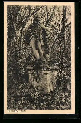 AK Heroldsbach, Statue im Park von Schloss Thurn