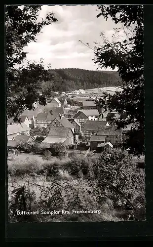 AK Somplar /Krs. Frankenberg, Ortsansicht aus der Vogelschau