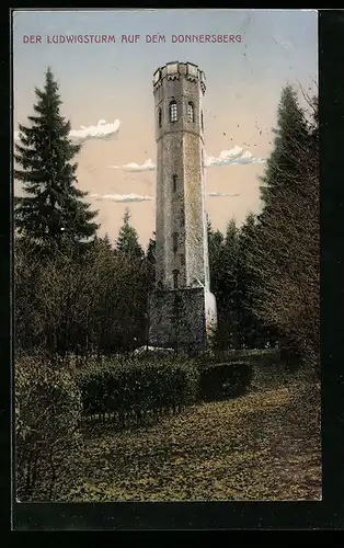 AK Dannenfels, Ludwigsturm auf dem Donnersberg