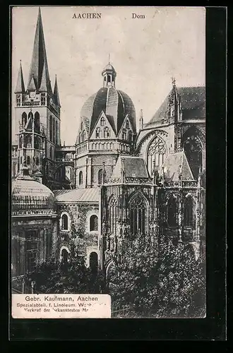 AK Aachen, Blick auf Dom