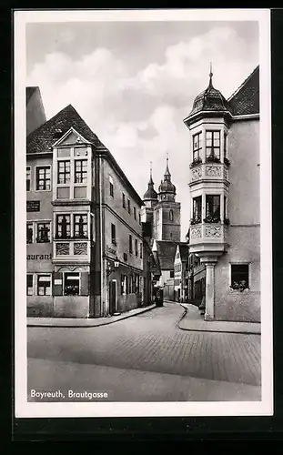 AK Bayreuth, Blick in die Brautgasse, Strasse