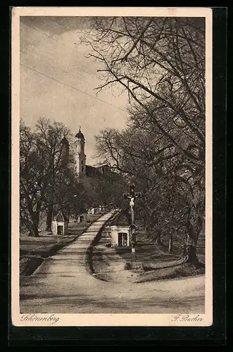 AK Schönenberg /Ellwangen, Blick in den Kapellenweg