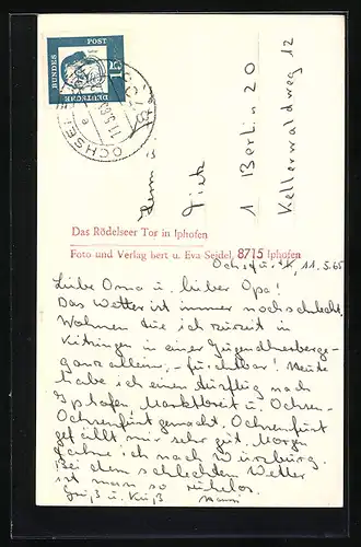 AK Iphofen, Rödelseer Tor