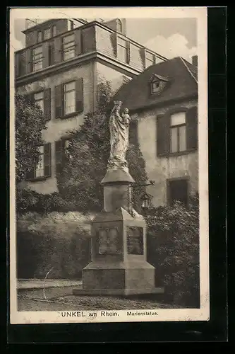 AK Unkel am Rhein, Blick auf Marienstatue