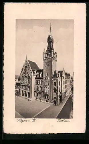 AK Hagen i. W., Blick auf Rathaus