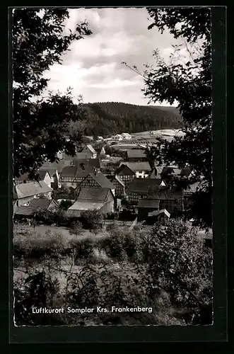 AK Somplar /Krs. Frankenberg, Ortsansicht aus der Vogelschau