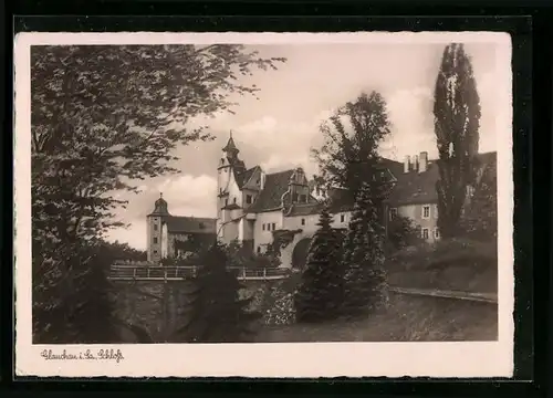 AK Glauchau i. Sa., Blick auf das Schloss