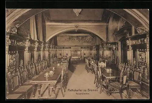 AK Bremen, Ratskeller, Innenansicht, Kaiserzimmer